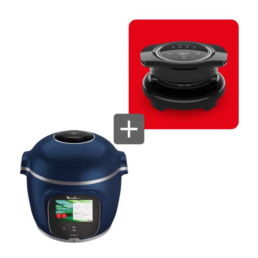 Moulinex Pack Web - Cookeo Touch Pro Bleu + Extra Crisp,-image