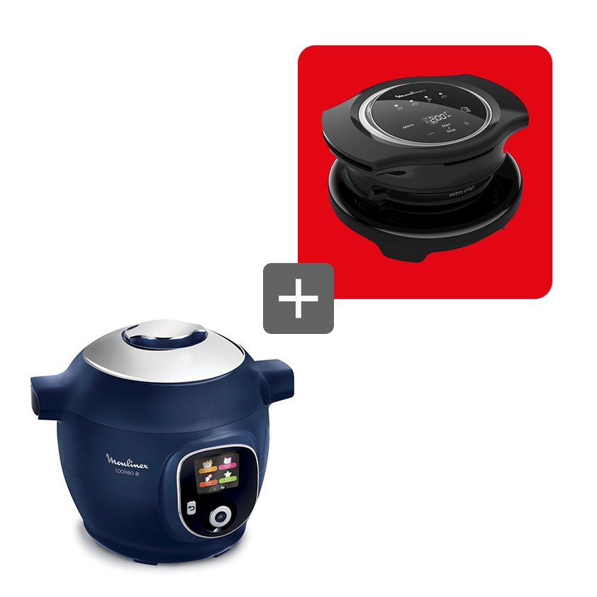 Moulinex Pack Web - Cookeo+ 150 Recettes Bleu Louche Incluse + Extra Crisp,-image